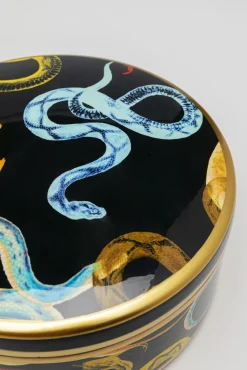 Sale KARE Design Pudełko na biżuterię z porcelany motyw węży Ø19x9 cm - KARE