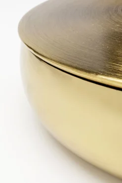 Fashion KARE Design Pudełko na biżuterię złote kamień ozdobny agat Ø31 cm - KARE