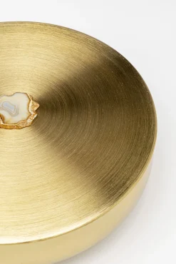 Fashion KARE Design Pudełko na biżuterię złote kamień ozdobny agat Ø31 cm - KARE