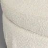 Clearance KARE Design Pufa biała skandynawska boucle do salonu Ø56 cm - KARE