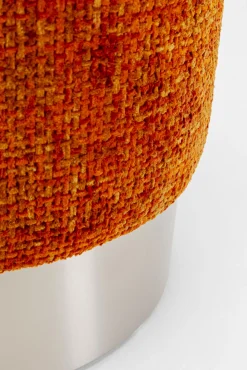 Online KARE Design Pufa Cherry Dining Silber pomarańczowa Ø39cm - KARE