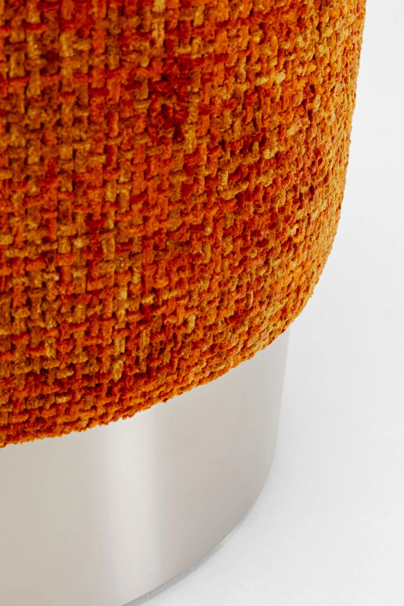 Online KARE Design Pufa Cherry Dining Silber pomarańczowa Ø39cm - KARE