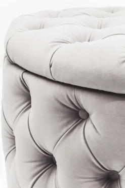 Best KARE Design Pufa Desire Ø73x47 cm szara - KARE