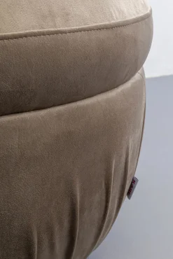 Best KARE Design Pufa do salonu okrągła w kolorze szarym Ø56x42 cm - KARE