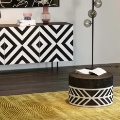 Discount KARE Design Pufa Jenna Ø61x41 cm czarna - KARE