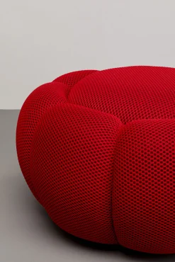 Sale KARE Design Pufa Peppo Bloom czerwona Ø72cm - KARE