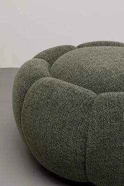 New KARE Design Pufa Peppo Bloom melange zielona Ø72cm - KARE