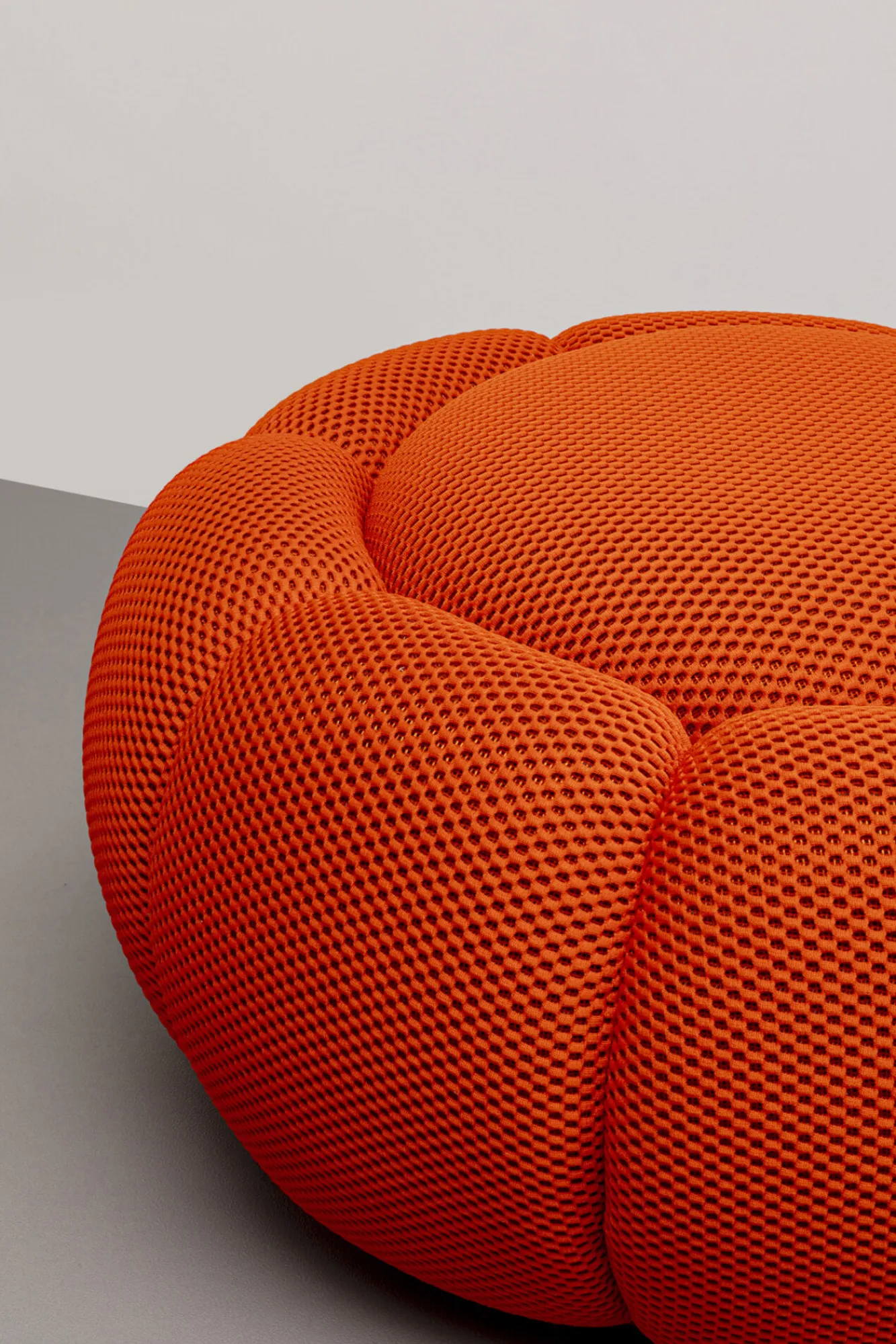 Clearance KARE Design Pufa Peppo Bloom pomarańczowa Ø72cm - KARE