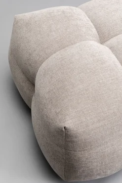 Discount KARE Design Pufa pikowana duża w kolorze szarym 125x82 cm - KARE