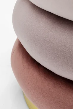 Best KARE Design Pufa Sandwich Triple Ø40x45 cm odcienie różu - KARE