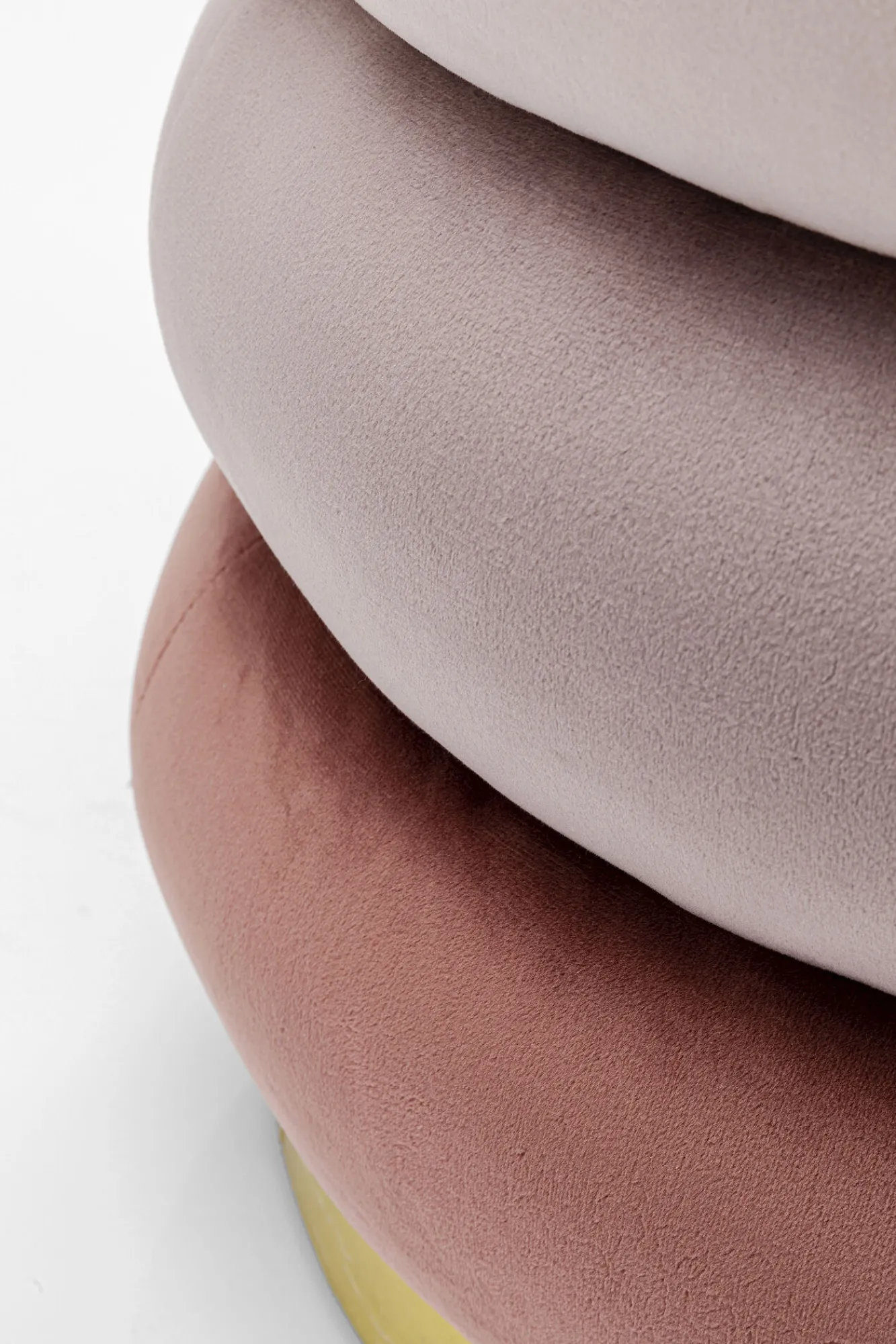 Best KARE Design Pufa Sandwich Triple Ø40x45 cm odcienie różu - KARE