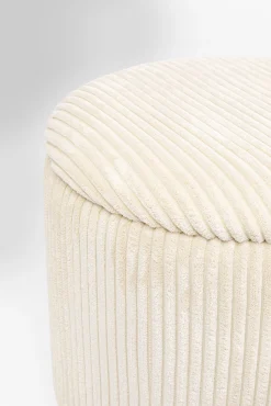 Discount KARE Design Pufy tapicerowane ze schowkiem beżowe podstawy złote 2-set - KARE