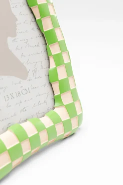 Outlet KARE Design Ramka na zdjęcia Checker zielona 13x18cm - KARE