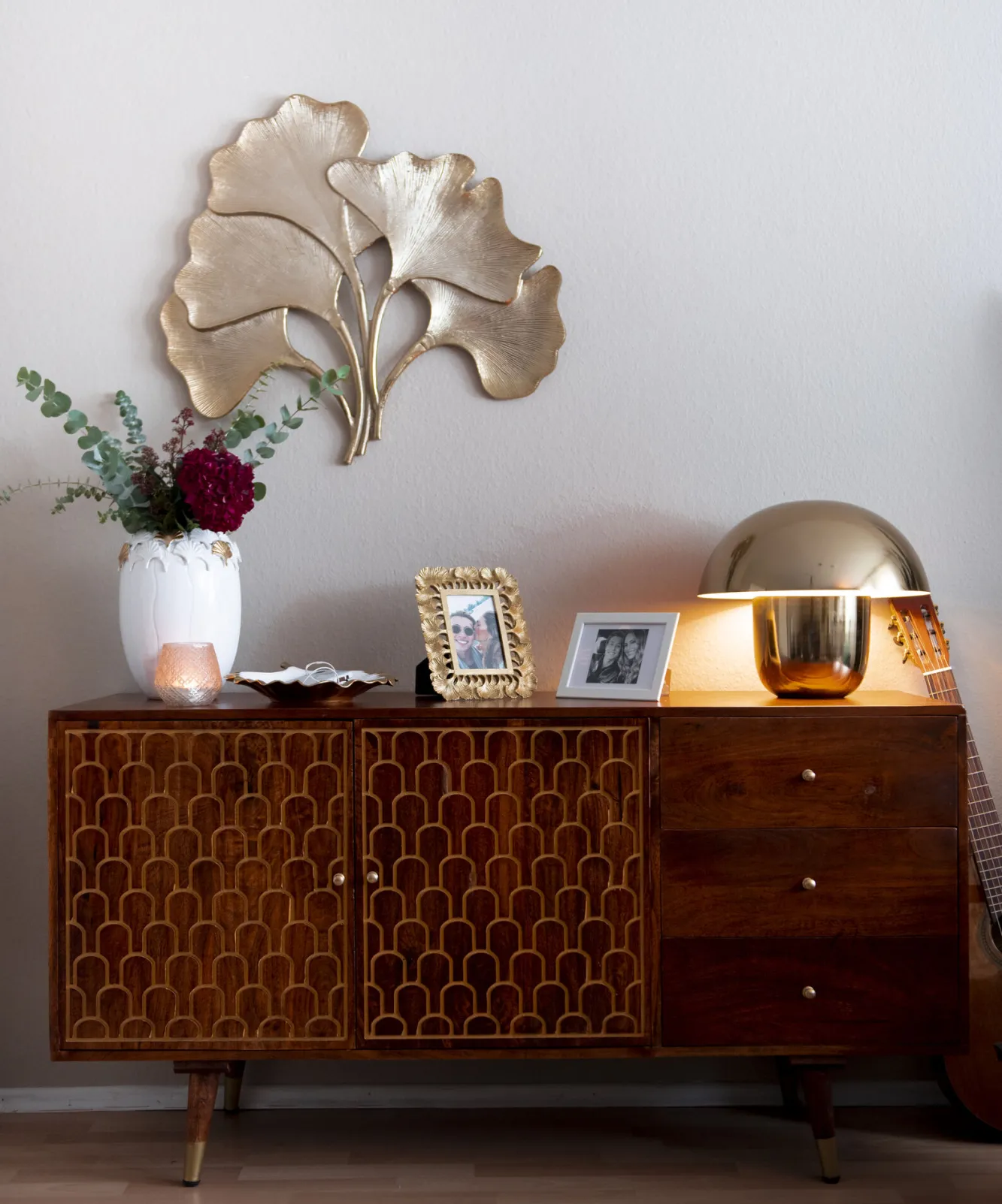 Fashion KARE Design Ramka na zdjęcia Gingko 21x26 cm złota - KARE