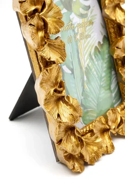 Outlet KARE Design Ramka na zdjęcia Ginkgo Leaf złota 17x20cm - KARE