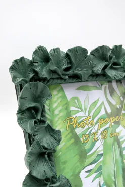 Outlet KARE Design Ramka na zdjęcia Ginkgo Leaf zielona 20x24cm - KARE