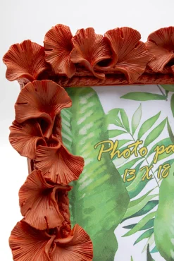 Outlet KARE Design Ramka na zdjęcia Ginkgo Leaf pomarańczowa 20x24cm - KARE