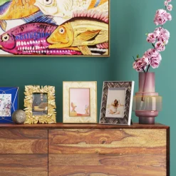 Discount KARE Design Ramka na zdjęcia Leaves 20x24 cm złota - KARE