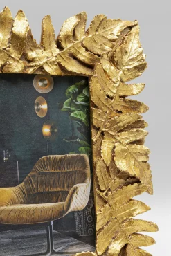 Discount KARE Design Ramka na zdjęcia Leaves 20x24 cm złota - KARE