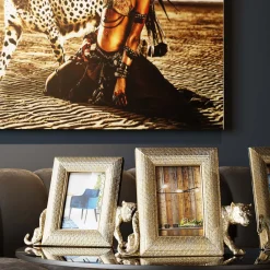 Outlet KARE Design Ramka na zdjęcia Leopard 28x25 cm złota - KARE