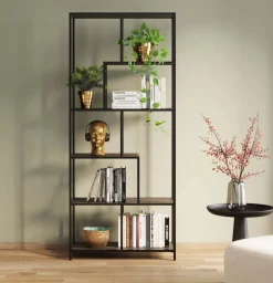 Best KARE Design Regał Loftie 77x185 cm czarny - KARE