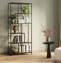 Best KARE Design Regał Loftie 77x185 cm czarny - KARE