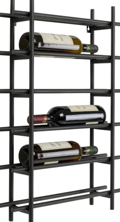Outlet KARE Design Regał na wino Cape Town czarna 45x68cm - KARE