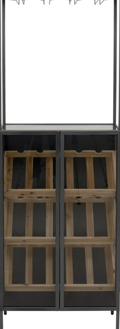 Fashion KARE Design Regał na wino Lisboa Bar Black 60x170cm - KARE