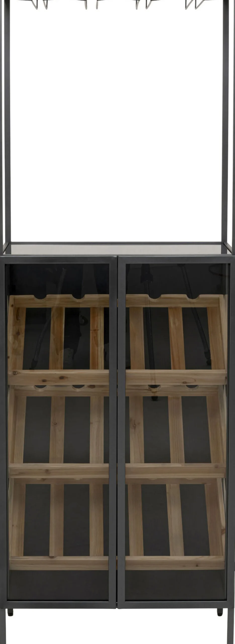 Fashion KARE Design Regał na wino Lisboa Bar Black 60x170cm - KARE