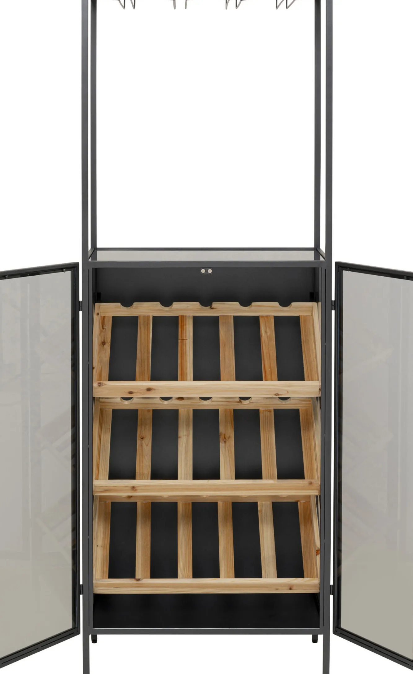 Fashion KARE Design Regał na wino Lisboa Bar Black 60x170cm - KARE