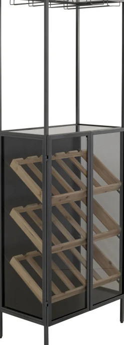 Fashion KARE Design Regał na wino Lisboa Bar Black 60x170cm - KARE