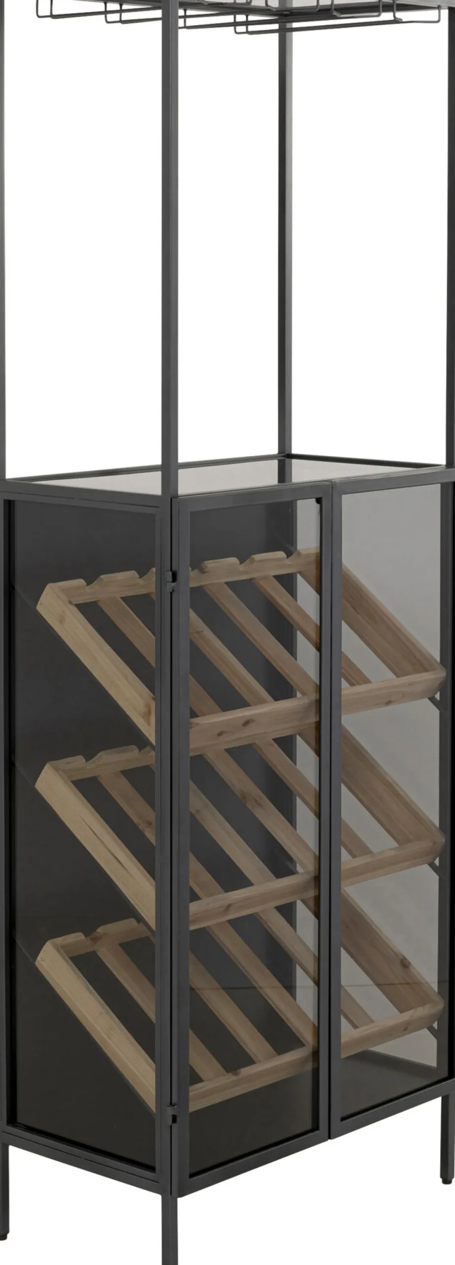 Fashion KARE Design Regał na wino Lisboa Bar Black 60x170cm - KARE