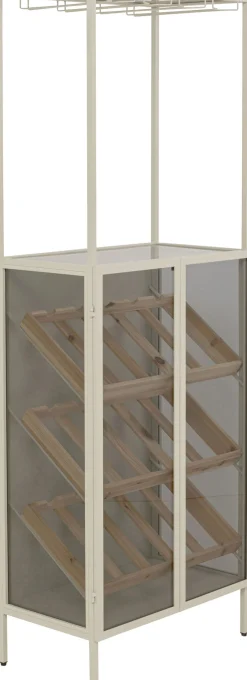 Outlet KARE Design Regał na wino Lisboa Bar Greige 60x170cm - KARE