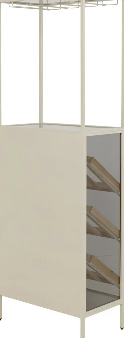 Outlet KARE Design Regał na wino Lisboa Bar Greige 60x170cm - KARE