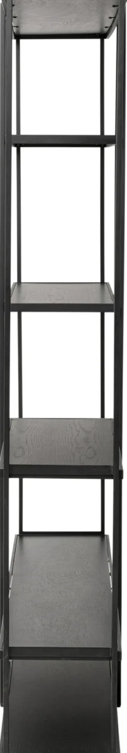 Clearance KARE Design Regał stojący czarny półki fornir dębowy rama stalowa 150x200 cm - KARE