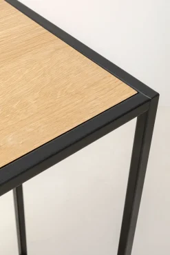 Fashion KARE Design Regał stojący półki naturalne MDF laminowany rama czarna stalowa 77x100 cm - KARE