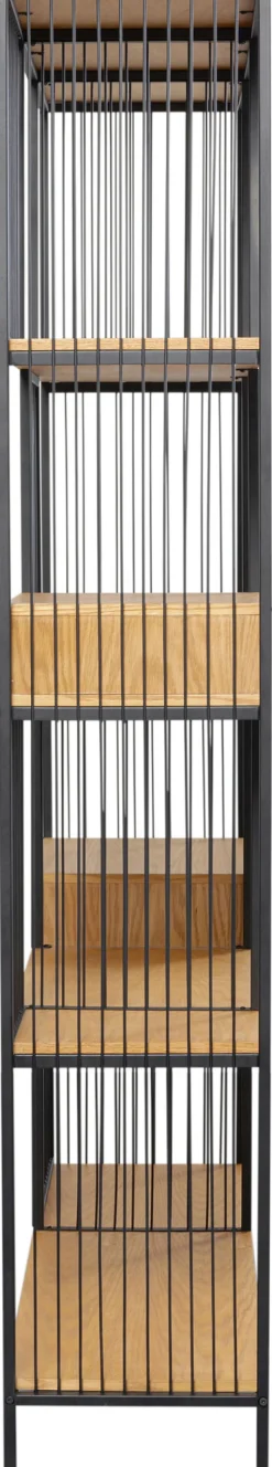 New KARE Design Regał stojący z 2 szufladami fornir dębowy i stal 125x200 cm - KARE