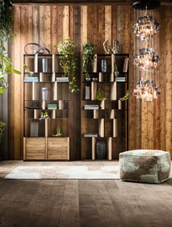 Clearance KARE Design Regał Storm 100x234 cm drewniano-metaliczny - KARE