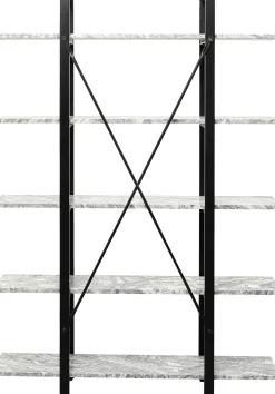 Discount KARE Design Regał z granitowymi półkami i czarnymi stalowymi nogami 120x180 cm - KARE