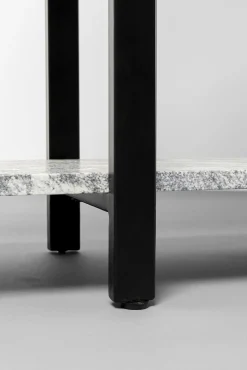Discount KARE Design Regał z granitowymi półkami i czarnymi stalowymi nogami 120x180 cm - KARE
