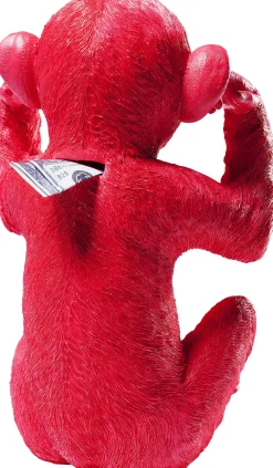 Discount KARE Design Skarbonka Monkey Kikazaru 24x35 cm czerwona - KARE