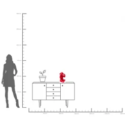 Discount KARE Design Skarbonka Monkey Kikazaru 24x35 cm czerwona - KARE