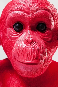 Discount KARE Design Skarbonka Monkey Kikazaru 24x35 cm czerwona - KARE