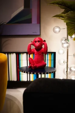 Discount KARE Design Skarbonka Monkey Kikazaru 24x35 cm czerwona - KARE