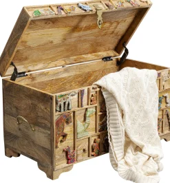 Online KARE Design Skrzynia z drewna mango motyw zwierzęcy kolorowy 81x47 cm - KARE