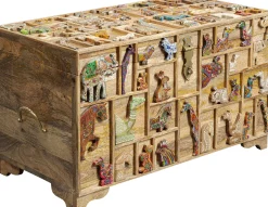Online KARE Design Skrzynia z drewna mango motyw zwierzęcy kolorowy 81x47 cm - KARE