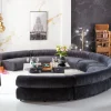 Discount KARE Design Sofa - moduł zaokrąglony tapicerka szaroniebieska 145 cm - KARE