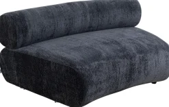 Discount KARE Design Sofa - moduł zaokrąglony tapicerka szaroniebieska 145 cm - KARE