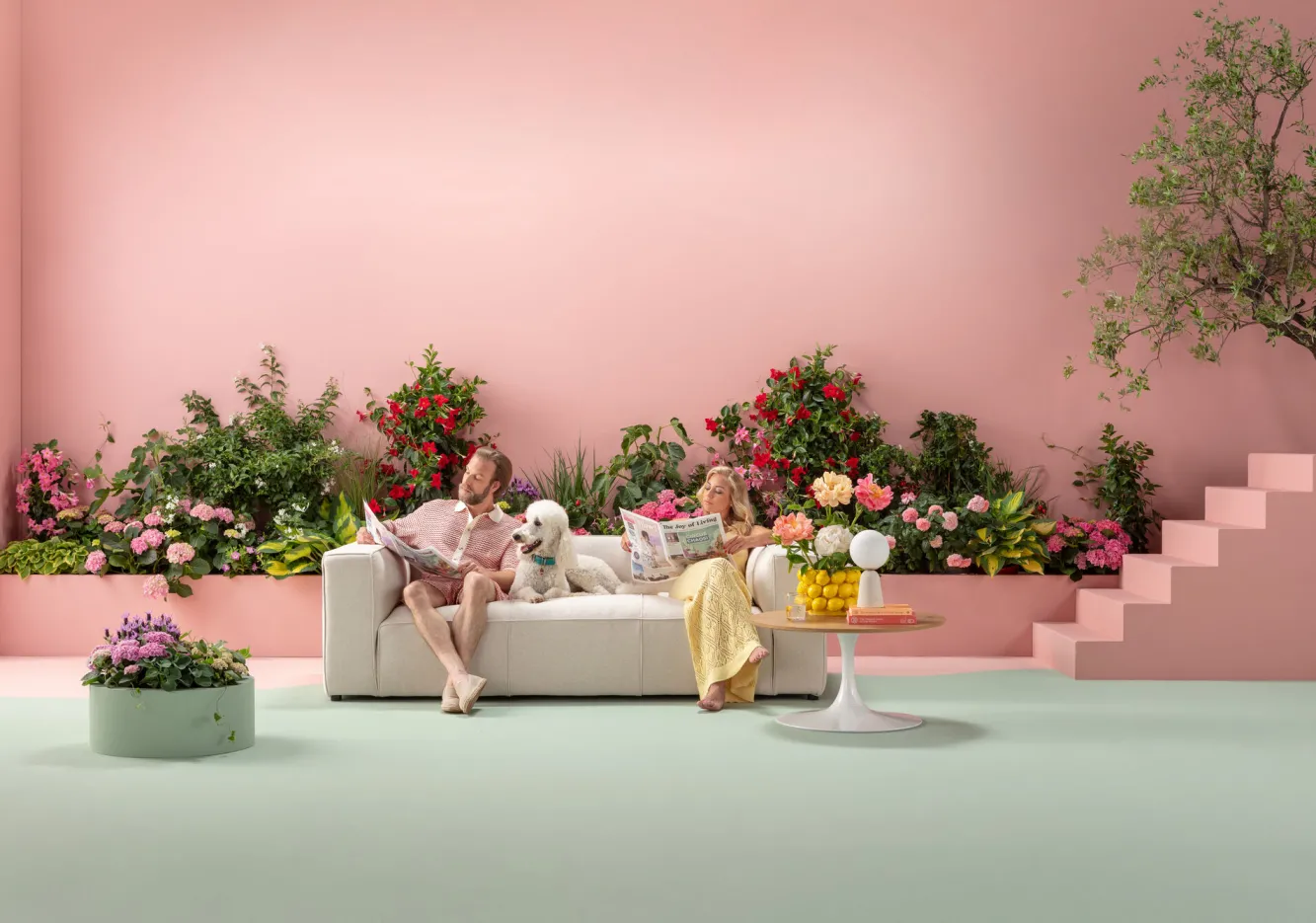 Online KARE Design Sofa Cubetto Cord 3 os. 220 cm kremowa - KARE