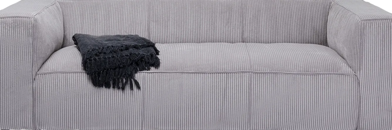 Hot KARE Design Sofa Cubetto Cord 3 os. 220 cm jasnoszara - KARE